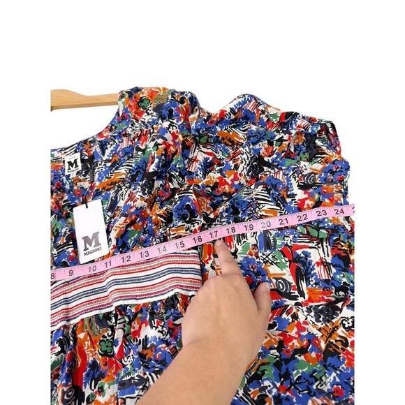M Missoni 100% Silk Printed Kimono Belted Tunic Top Coverup Size Large New - Picture 9 of 10